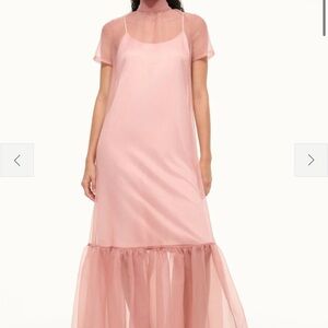 STAUD Calluna Dress NWT pink blush size L